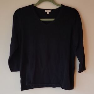 Talbots Dark Knit Top